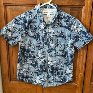 Boys Old Navy Short Sleeve Blue Hawaiian Shirt